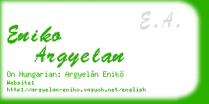 eniko argyelan business card