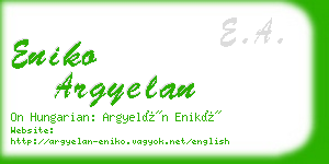 eniko argyelan business card